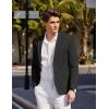 COOFANDY Mens Casual Sport Coat Blazer Two Buttons Knit Lightweight Suit Jackets(Black)