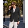 COOFANDY Mens Casual Sport Coat Blazer Two Buttons Knit Lightweight Suit Jackets(Black)