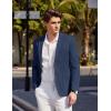 COOFANDY Mens Casual Sport Coat Blazer Two Buttons Knit Lightweight Suit Jackets(Blue)