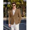 COOFANDY Mens Casual Sport Coat Blazer Two Buttons Knit Lightweight Suit Jackets(Brown)