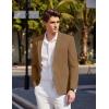 COOFANDY Mens Casual Sport Coat Blazer Two Buttons Knit Lightweight Suit Jackets(Brown)