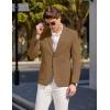 COOFANDY Mens Casual Sport Coat Blazer Two Buttons Knit Lightweight Suit Jackets(Brown)