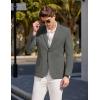 COOFANDY Mens Casual Sport Coat Blazer Two Buttons Knit Lightweight Suit Jackets(Dark Grey)