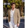 COOFANDY Mens Casual Sport Coat Blazer Two Buttons Knit Lightweight Suit Jackets(Khaki)