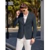COOFANDY Mens Casual Sport Coat Blazer Two Buttons Knit Lightweight Suit Jackets(Navy)