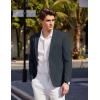 COOFANDY Mens Casual Sport Coat Blazer Two Buttons Knit Lightweight Suit Jackets(Navy)