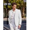 COOFANDY Mens Casual Sport Coat Blazer Two Buttons Knit Lightweight Suit Jackets(White)