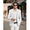 COOFANDY Mens Casual Sport Coat Blazer Two Buttons Knit Lightweight Suit Jackets(White)