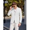 COOFANDY Mens Casual Sport Coat Blazer Two Buttons Knit Lightweight Suit Jackets(White)
