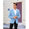 COOFANDY Mens Casual Sport Coat Regular Fit Lightweight Blazers Jacket Two Button Business Suit Jackets(Light Blue)