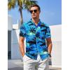 COOFANDY Men’s Casual Summer Beach Wrinkle Free Shirts Short Sleeve Button Down Lightweight Untucked Textured Shirt(Z-sunrise)