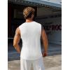 COOFANDY Mens Casual Tank Tops 2 Pack Waffle Knit Sleeveless Shirt Breathable Tank Shirts Summer Muscle Tee(White)