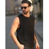COOFANDY Men’s Casual Tank Tops Knit Sleeveless Shirt Summer Beach Tank Shirt Breathable Muscle T Shirts(Black)