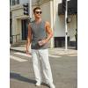 COOFANDY Men’s Casual Tank Tops Knit Sleeveless Shirt Summer Beach Tank Shirt Breathable Muscle T Shirts(Dark Grey)