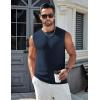 COOFANDY Men’s Casual Tank Tops Knit Sleeveless Shirt Summer Beach Tank Shirt Breathable Muscle T Shirts(Navy Blue)