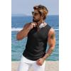 COOFANDY Men’s Casual Tank Tops Knit V Neck Sleeveless T Shirts 2 Pack Summer Beach Lightweight Muscle Tee(Black)