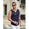 COOFANDY Men’s Casual Tank Tops Knit V Neck Sleeveless T Shirts 2 Pack Summer Beach Lightweight Muscle Tee(Black/Navy)