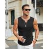 COOFANDY Men’s Casual Tank Tops Knit V Neck Sleeveless T Shirts 2 Pack Summer Beach Lightweight Muscle Tee(Black/White)