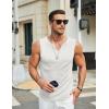 COOFANDY Men’s Casual Tank Tops Knit V Neck Sleeveless T Shirts 2 Pack Summer Beach Lightweight Muscle Tee(White)