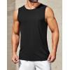COOFANDY Mens Casual Tank Tops Moisture Wicking Muscle Sleeveless Shirts Soft Bamboo Viscose Tank Shirt 2 Pack(Black/Army Green)