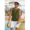 COOFANDY Mens Casual Tank Tops Moisture Wicking Muscle Sleeveless Shirts Soft Bamboo Viscose Tank Shirt 2 Pack(Black/Army Green)