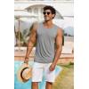 COOFANDY Mens Casual Tank Tops Moisture Wicking Muscle Sleeveless Shirts Soft Bamboo Viscose Tank Shirt 2 Pack(Black/Grey)