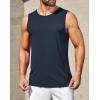 COOFANDY Mens Casual Tank Tops Moisture Wicking Muscle Sleeveless Shirts Soft Bamboo Viscose Tank Shirt 2 Pack(Blue/Navy Blue)