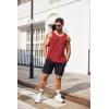COOFANDY Men’s Casual Tank Tops Sleeveless Beach Muscle T Shirts Summer Fashion Tank Shirt(Red)
