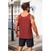 COOFANDY Men’s Casual Tank Tops Sleeveless Beach Muscle T Shirts Summer Fashion Tank Shirt(Red)