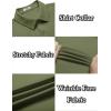 COOFANDY Mens Casual Wrinkle Free Shirts Short Sleeve Button Down Summer Stretch Dress Shirt(Army Green)
