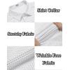 COOFANDY Mens Casual Wrinkle Free Shirts Short Sleeve Button Down Summer Stretch Dress Shirt(Black Spots White)