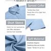 COOFANDY Mens Casual Wrinkle Free Shirts Short Sleeve Button Down Summer Stretch Dress Shirt(Clear Blue)