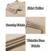 COOFANDY Mens Casual Wrinkle Free Shirts Short Sleeve Button Down Summer Stretch Dress Shirt(Khaki)