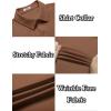 COOFANDY Mens Casual Wrinkle Free Shirts Short Sleeve Button Down Summer Stretch Dress Shirt(Light Brown)