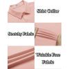 COOFANDY Mens Casual Wrinkle Free Shirts Short Sleeve Button Down Summer Stretch Dress Shirt(Light Pink)
