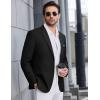 COOFANDY Mens Causal Blazer Two Button Suit Jackets Lightweight Slim Fit Sports Coats(Black)