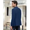COOFANDY Mens Causal Blazer Two Button Suit Jackets Lightweight Slim Fit Sports Coats(Dark Blue)