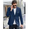 COOFANDY Mens Causal Blazer Two Button Suit Jackets Lightweight Slim Fit Sports Coats(Dark Blue)