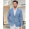 COOFANDY Mens Causal Blazer Two Button Suit Jackets Lightweight Slim Fit Sports Coats(Light Blue)