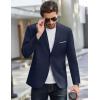 COOFANDY Mens Causal Blazer Two Button Suit Jackets Lightweight Slim Fit Sports Coats(Navy Blue)