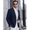 COOFANDY Mens Causal Blazer Two Button Suit Jackets Lightweight Slim Fit Sports Coats(Navy Blue)