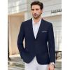 COOFANDY Mens Causal Blazer Two Button Suit Jackets Lightweight Slim Fit Sports Coats(Navy Blue)