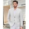 COOFANDY Mens Causal Blazer Two Button Suit Jackets Lightweight Slim Fit Sports Coats(White)