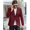 COOFANDY Mens Causal Blazer Two Button Suit Jackets Lightweight Slim Fit Sports Coats(Wine Red)