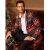 COOFANDY Men’s Christmas Blazer Jacket One Button Halloween Sport Coat Christmas Party Holiday Jacket(Christmas Blazer – Cool Santa Claus)