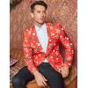 COOFANDY Men’s Christmas Blazer Jacket One Button Halloween Sport Coat Christmas Party Holiday Jacket(Christmas Blazer – Gingerbread Man)