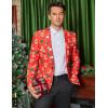 COOFANDY Men’s Christmas Blazer Jacket One Button Halloween Sport Coat Christmas Party Holiday Jacket(Christmas Blazer – Gingerbread Man)