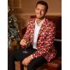 COOFANDY Men’s Christmas Blazer Jacket One Button Halloween Sport Coat Christmas Party Holiday Jacket(Christmas Blazer – Xmas Buffalo Plaid)