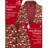 COOFANDY Men’s Christmas Blazer Jacket One Button Halloween Sport Coat Christmas Party Holiday Jacket(Christmas Blazer – Xmas Buffalo Plaid)