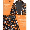 COOFANDY Men’s Christmas Blazer Jacket One Button Halloween Sport Coat Christmas Party Holiday Jacket(Halloween Blazer – Pumpkin & Skull)